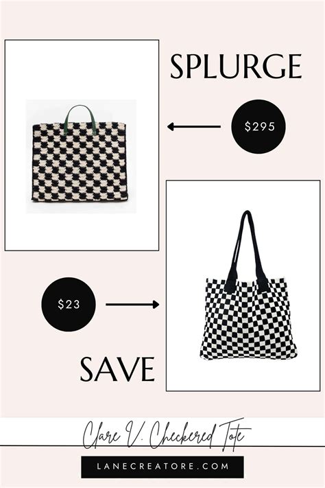 clare v checkered bag dupe|clare v handbag dupe.